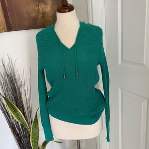 Jade Green sweater with hood